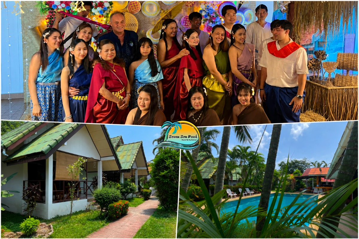 Resort francophone Souan Son Beach au bord de la mer en Thaïlande